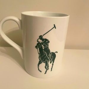 NWOT Ralph Lauren Mug White w/Green Polo Player